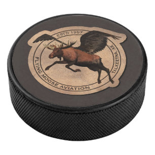 Flying Moose Aviation Patch Eishockey Puck