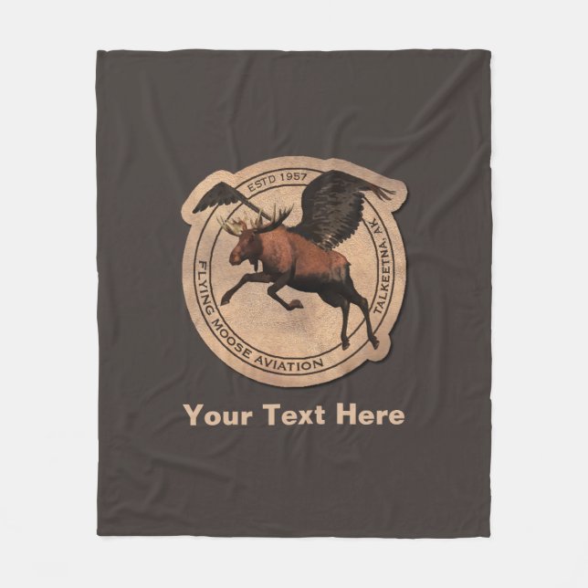 Flying Moose Aviation Patch Fleecedecke (Vorderseite)