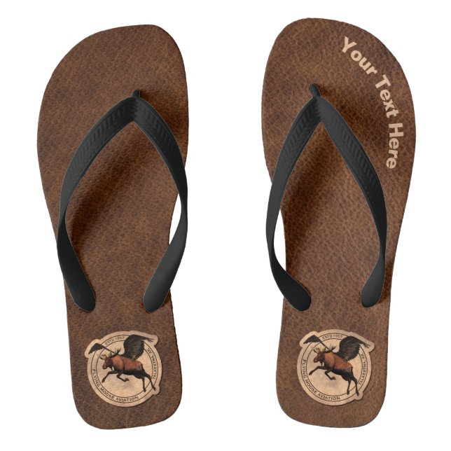Flying Moose Aviation Patch Flip Flops (Fußbett)