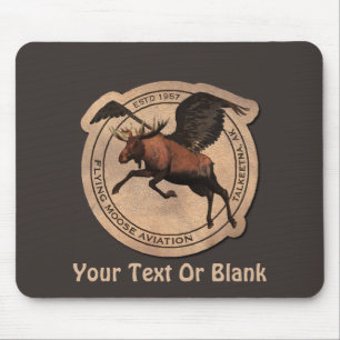 Flying Moose Aviation Patch Mousepad