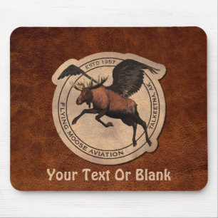Flying Moose Aviation Patch Mousepad