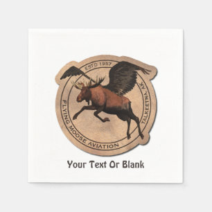 Flying Moose Aviation Patch Serviette