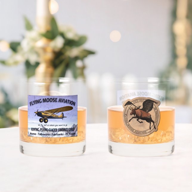 Flying Moose Aviation Patch Whiskyglas (Insitu (Hochzeit))