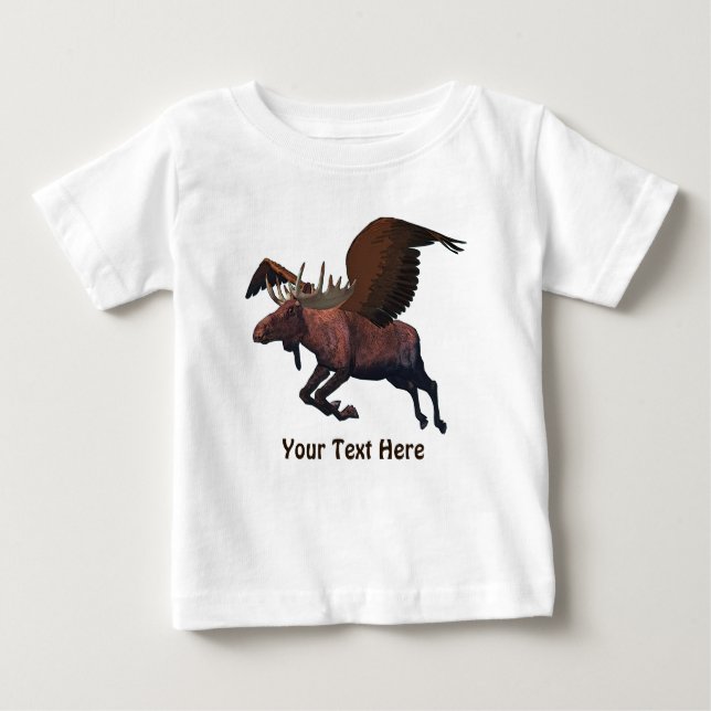 Flying Moose Baby T-shirt (Vorderseite)