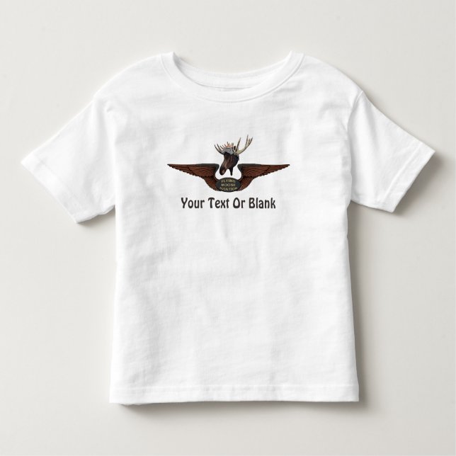 Flying Moose Bush Pilot Wings Kleinkind T-shirt (Vorderseite)