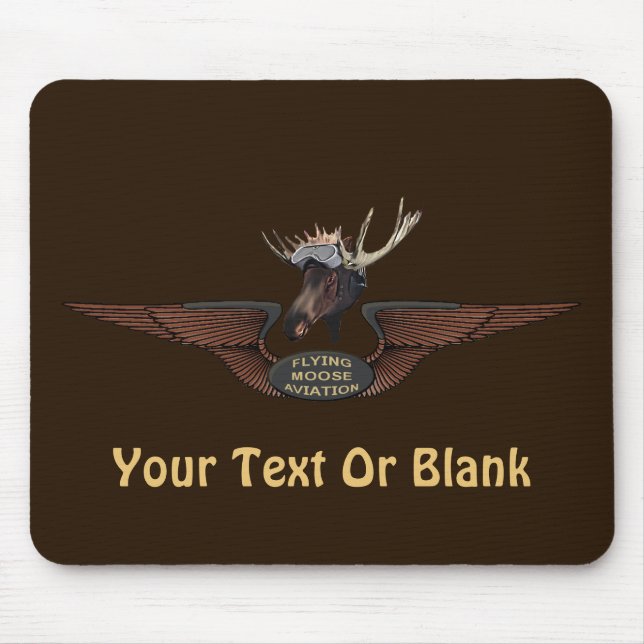 Flying Moose Bush Pilot Wings Mousepad (Vorne)
