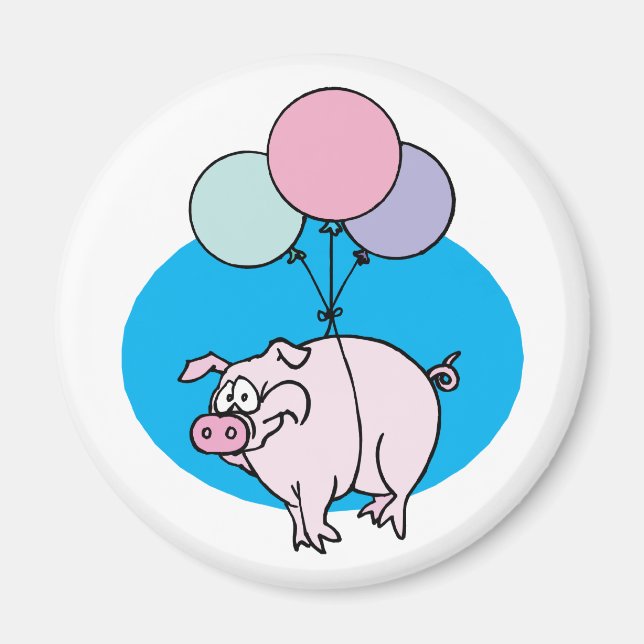 Flying Party Pig Magnet (Vorne)
