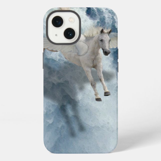 Flying Pegasus & Waterfall Fantasy Art Device Case iPhone Hülle (Rückseite)