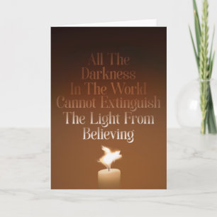 Flying Pig Candle Flame Flat Greeting Card Karte