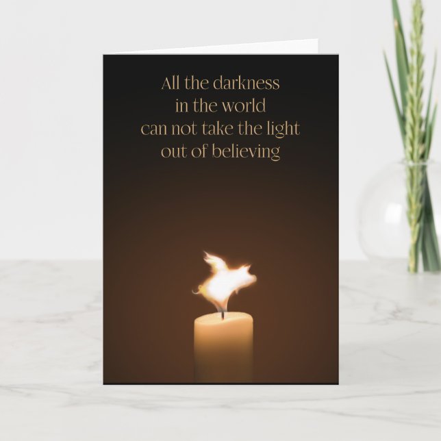 Flying Pig Candle Flame Grußkarte Karte (Vorderseite)