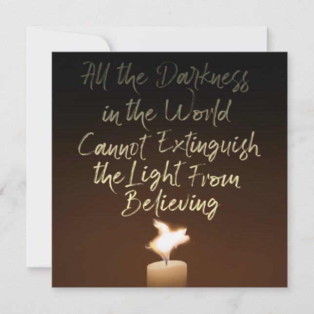 Flying Pig Candle Flame Karte (Vorderseite)