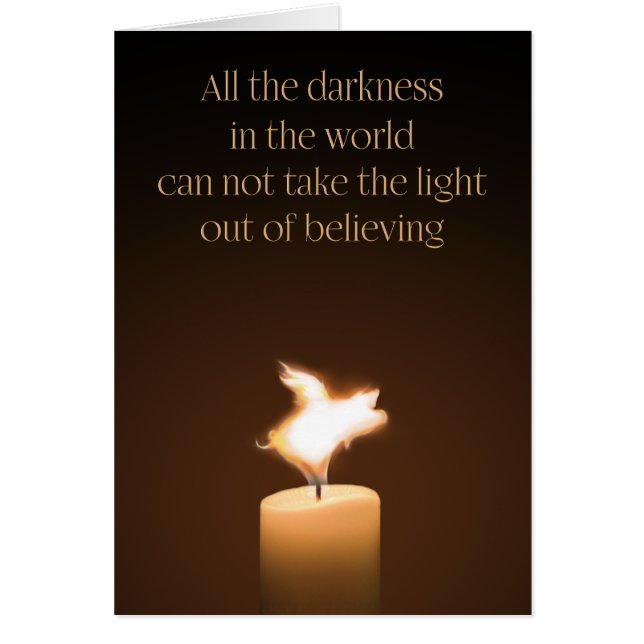 Flying Pig Candle Flame Note Card (Vorne)