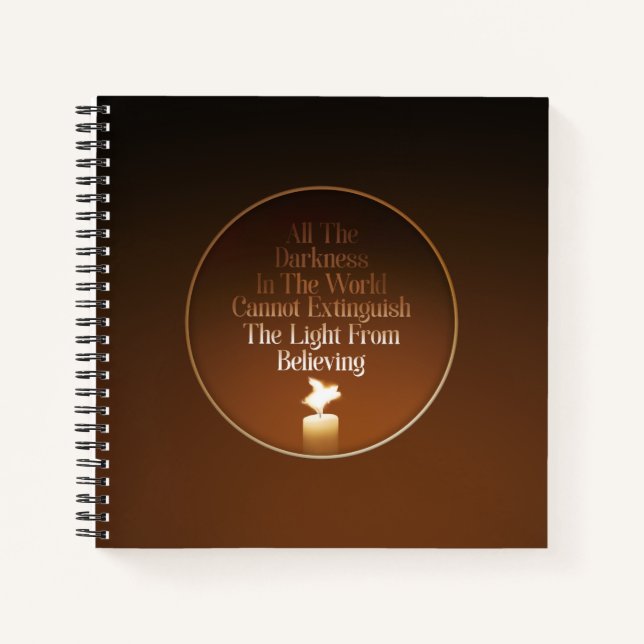 Flying Pig Candle Flame Notizbuch (Vorderseite)