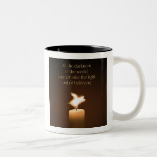 Flying Pig Candle Flame-Tasse Zweifarbige Tasse