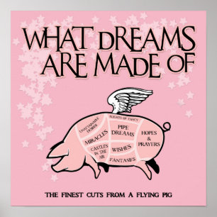Flying Pig Cuts Poster