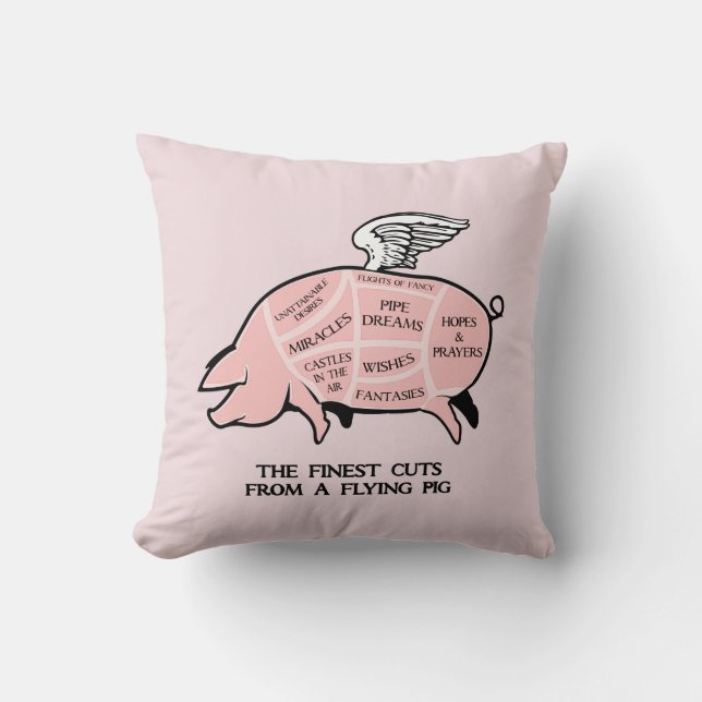 Flying Pig Diagramm Kissen (Vorderseite)
