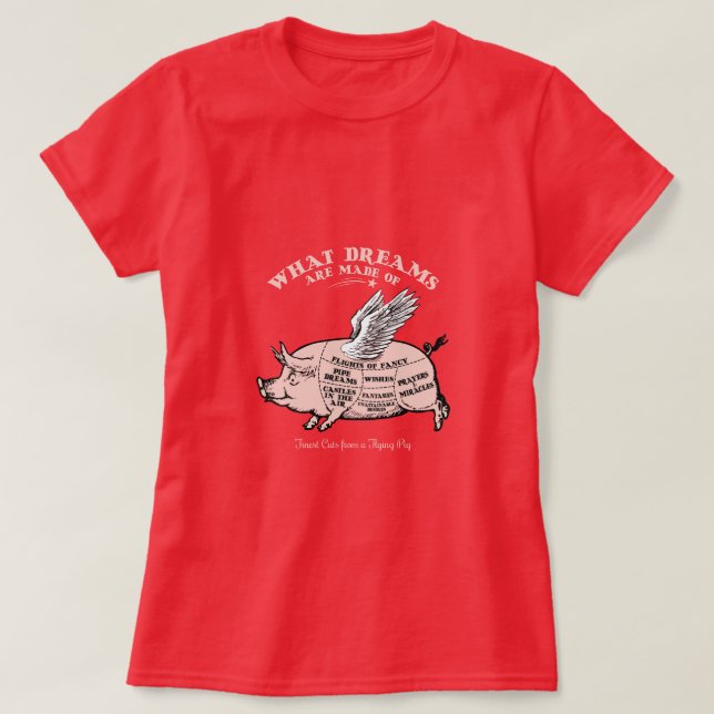 Flying Pig Diagramm T-Shirt (Design vorne)
