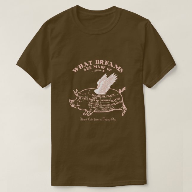Flying Pig Diagramm T - Shirt (Design vorne)