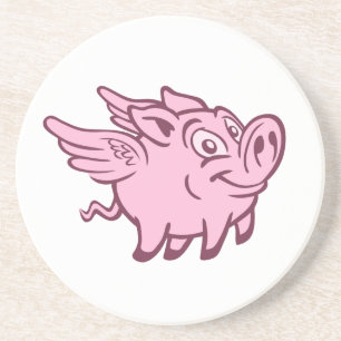 Flying Pig Getränkeuntersetzer