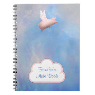 Flying Pig individualisierbares Note Book Notizblock