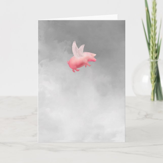 Flying Pig Karte (Vorderseite)