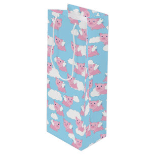 Flying Pig Niedlich 1. Geburtstagsgeschenktasche Geschenktüte Für Weinflaschen