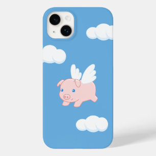 Flying Pig - Niedliches Piglet mit Flügeln auf bla Case-Mate iPhone 14 Plus Hülle