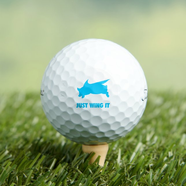 Flying Pig nur mit Golf Balls Golfball (Insitu T-Shirt)