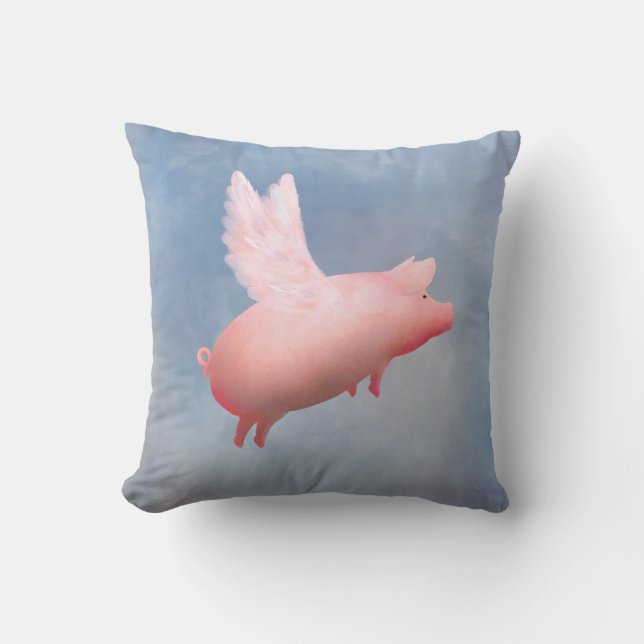 Flying Pig Pillow Kissen (Vorderseite)
