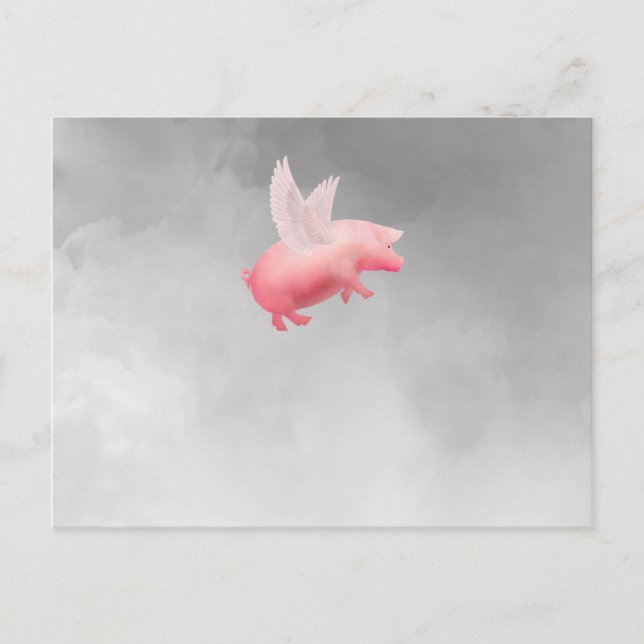 Flying Pig Postkarte (Vorderseite)