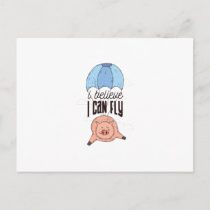 Flying Pig Postkarte