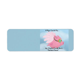 Flying Pig-Rücksendeadresse-Etikett