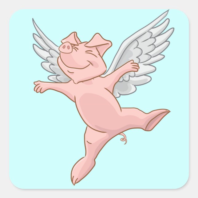 Flying Pig Sticker (Vorderseite)