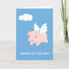 Flying Pig Vermisst Blank Karte