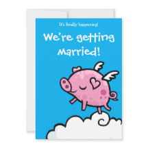 Flying Piggy Hochzeit laden