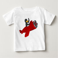Flying Pinguin Cartoon Baby T - Shirt