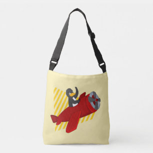 Flying Pinguin Cartoon Crossbody bag Tragetaschen Mit Langen Trägern