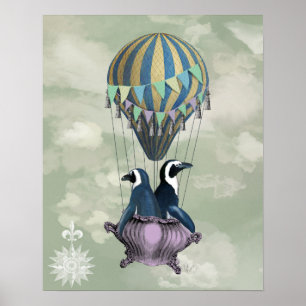 Flying Pinguine Poster