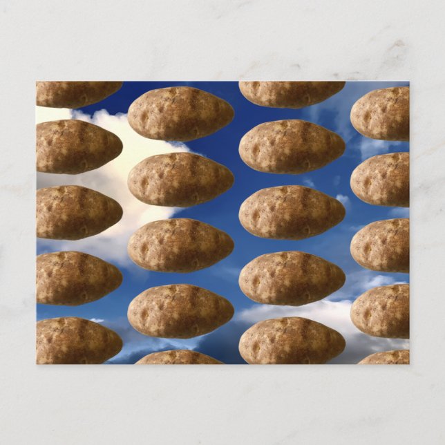 Flying Potatoes Space Kartoffel Postkarte (Vorderseite)