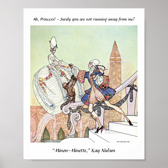 Flying Princess and schockierte Prinzessin Kay Nie Poster (Vorne)