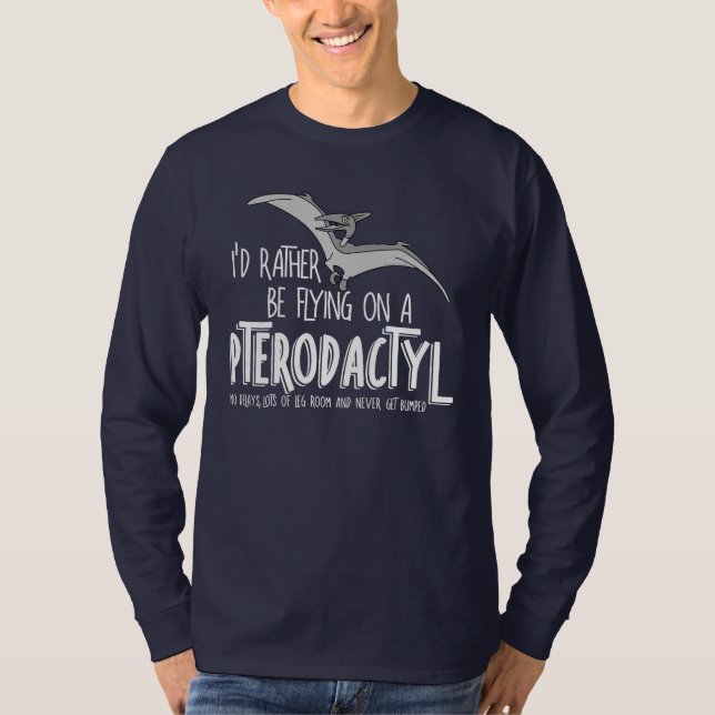 Flying Pterodactyl Dinosaur Airline T-Shirt (Vorderseite)