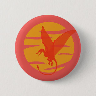 Flying Pterosaur Button