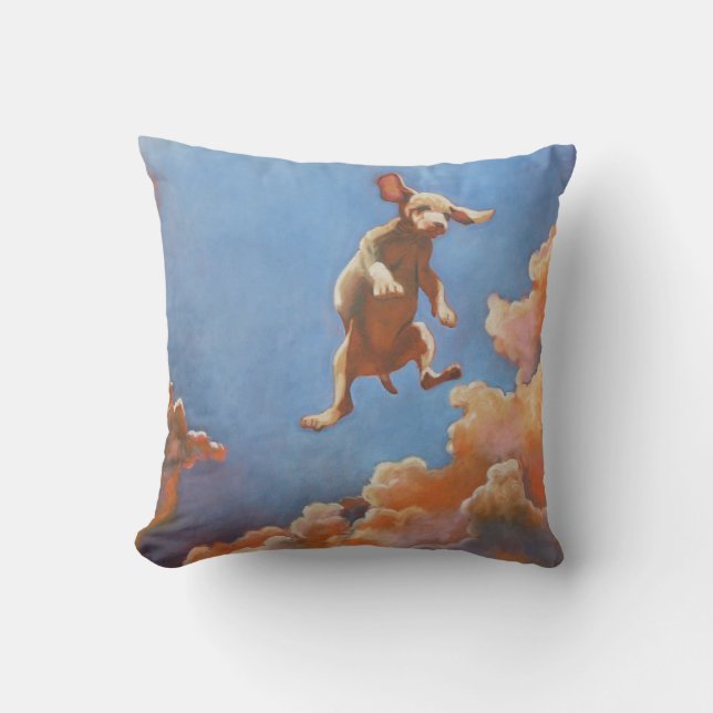 Flying Puppy Cloudscape Throw Kissen (Vorderseite)