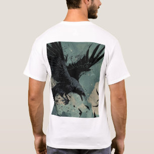 Flying Raven Comic Style T - Shirt