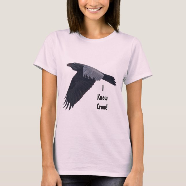 Flying Raven Crow Corvid-Lover-Design T-Shirt (Vorderseite)