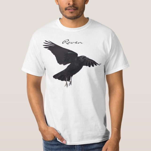 Flying Raven Startup Wildlife Art Shirt (Vorderseite)