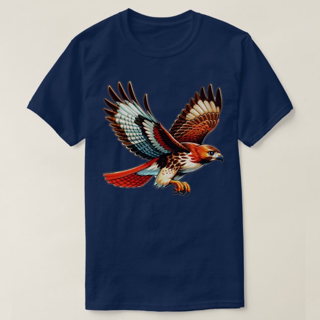 Flying Red Tail Hawk T-Shirt (Design vorne)