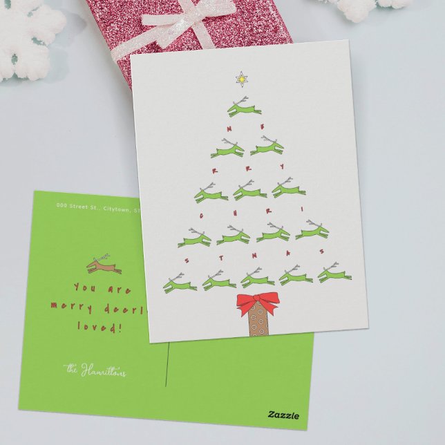 FLYING REINDEER CHRISTMAS POSTKARTE (Von Creator hochgeladen)