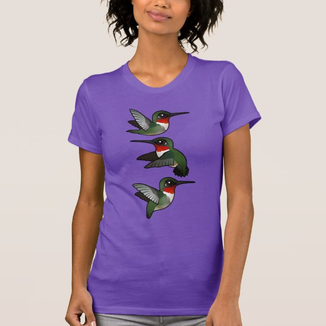 Flying Ruby-throated Hummingbird T-Shirt (Vorderseite)