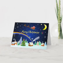 Flying Santa Claus mit Crescent Moon